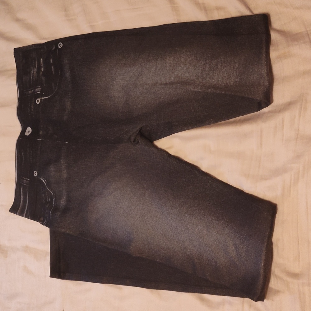 Genie Slim Jeggins L-XL polyester spandex Grey black jeans color